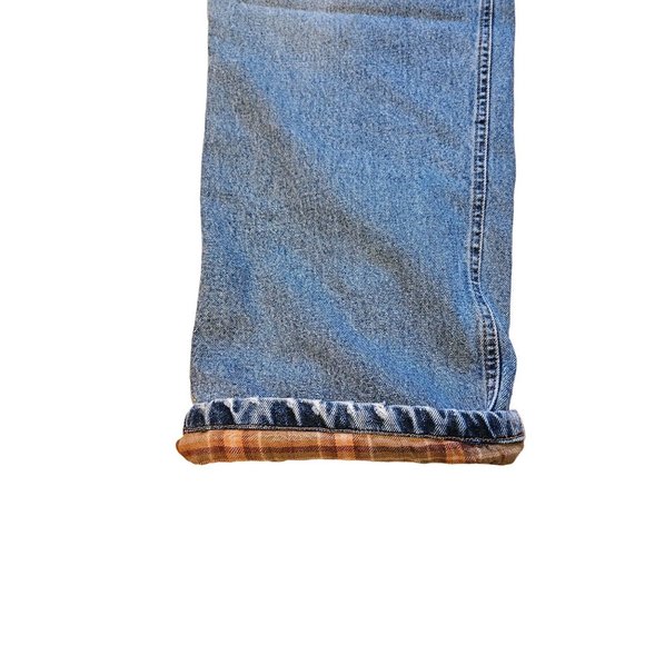 Burry Lane Blue Jeans Fleece Lined Men's Size W38 L32 Front Back Pockets Zipper - Picture 6 of 9